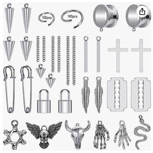 Jewelry making kit with 4 Gauge earring adapters.